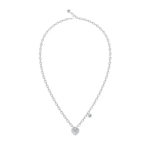 FIO GUESS HEART  EM AÇO PRATEADO