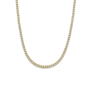COLAR EM PRATA 925% DOURADA COM ZIRCÓNIAS