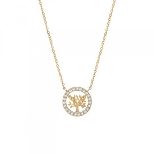 COLAR EM PRATA 925 UNIKE MEANINFUL TREE GOLD