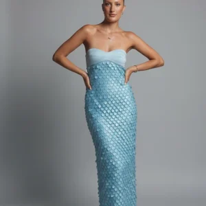 Vestido Longo Sea Sparkle - Moda Festa l CAROL ESPAÇO FASHION