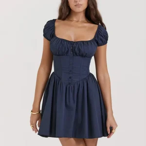 Vestido Curto de Manga Madeleine - Outono Inverno l CAROL ESPAÇO FASHION