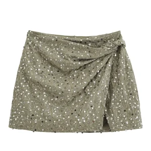 Mini Saia Sequin Wrap - Moda Festa l CAROL ESPAÇO FASHION