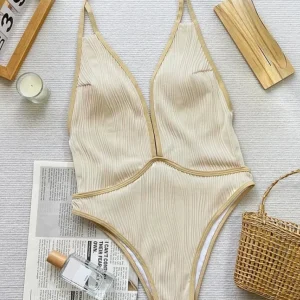 Maiô  Franzido Canelado Cos Nua - Moda Praia l  CAROL ESPAÇO FASHION