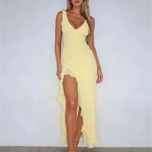 Vestido Midi Com Fenda Lateral - Moda Praia l CAROL ESPAÇO FASHION