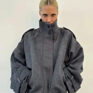 Jaqueta Oversized Aspen Wool - Outono Inverno l CAROL ESPAÇO FASHION