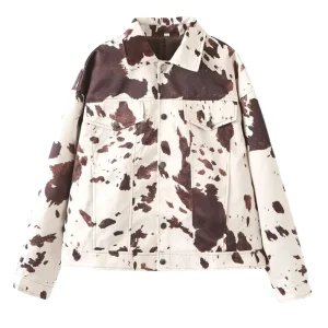 Jaqueta Estampada Cow Print Street - Outono Inverno l CAROL ESPAÇO FASHION