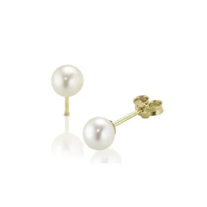 BRINCO EM OURO 18K COM PEROLA 6MM