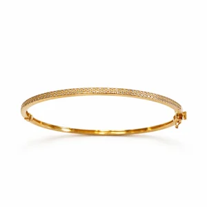 ESCRAVA EM OURO 19,2K C/ ZIRCONIAS