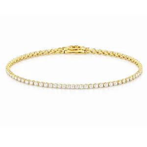 PULSEIRA EM OURO 19,2K C/ ZIRCONIAS