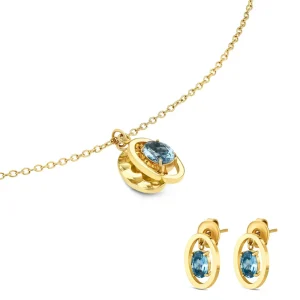 SET COLAR & BRINCOS ONE SENHORA BIRTHSTONE SETEMBRO