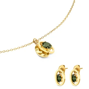 SET COLAR & BRINCOS ONE SENHORA BIRTHSTONE MAIO
