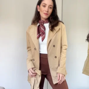 Trench Coat Feminino Casual Helena Cáqui