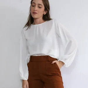 Blusa ML Bufante Cecília Off White