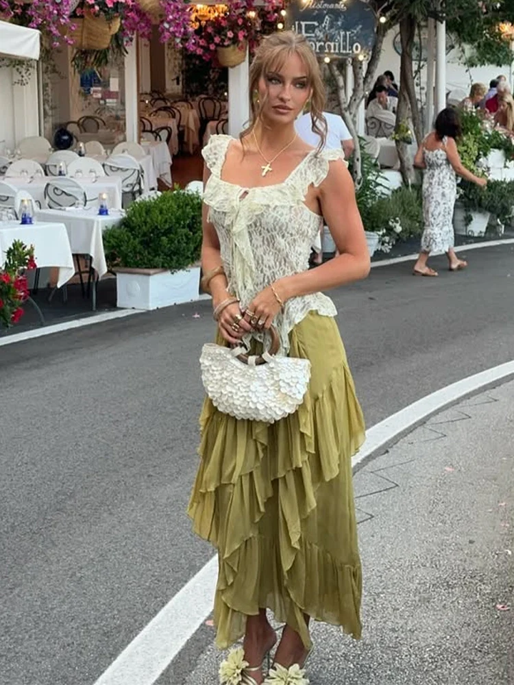 Conjunto Tiered Olive Garden- Moda Praia l CAROL ESPAÇO FASHION - Image 3