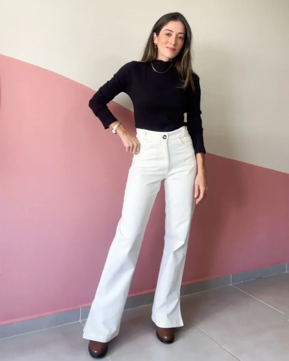 Calça Dulce Sarja Off White - Image 3