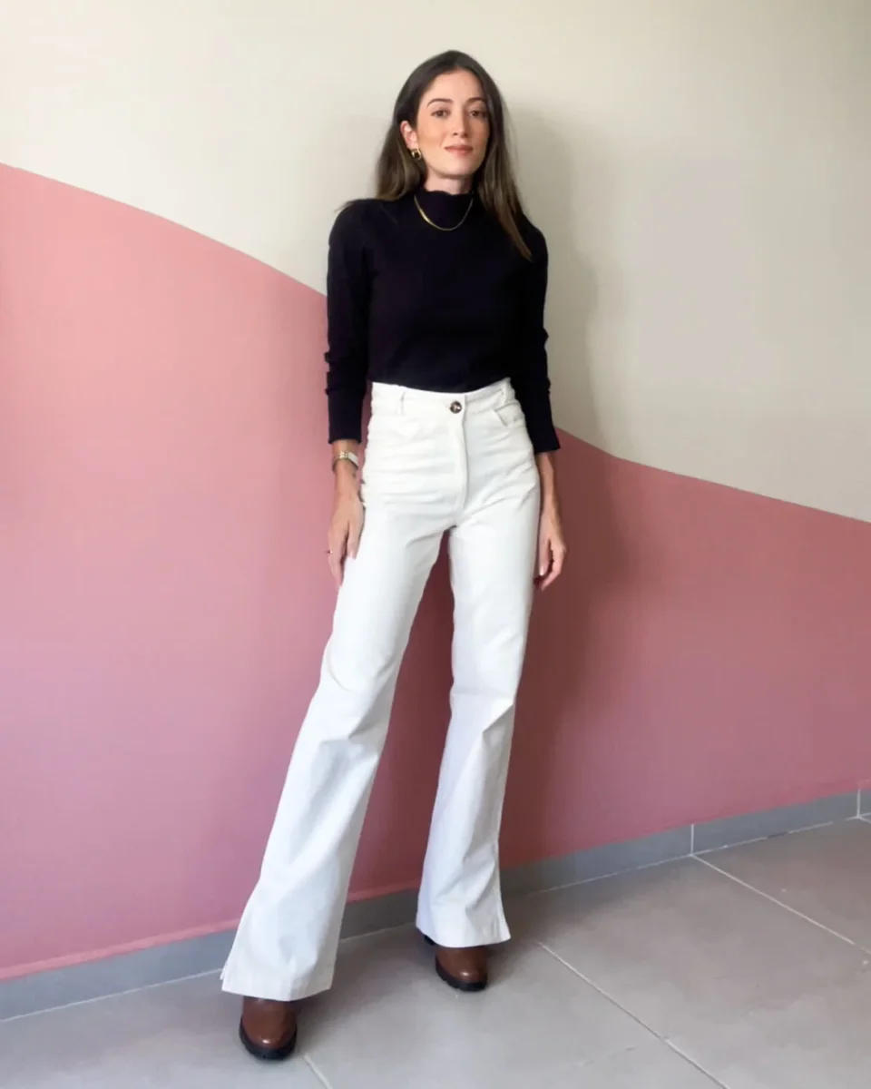 Calça Dulce Sarja Off White - Image 6