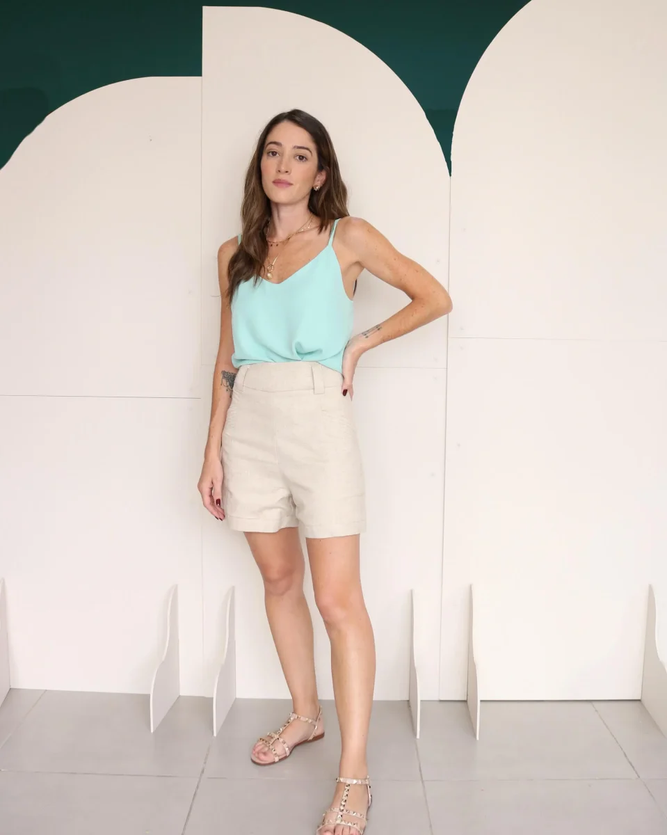 Short Viscolinho Angela Cru - Image 5