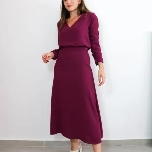 Saia midi Melissa Uva